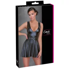 Cottelli - plissierte Kleid mit Gürtel (schwarz)