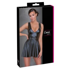 Cottelli - plissierte Kleid mit Gürtel (schwarz) - XL