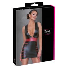   Cottelli Party - Gestreiftes, figurbetontes Kleid (schwarz-rot) - XL