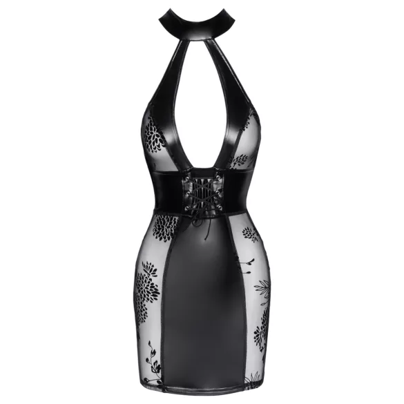 Noir - geschnürtes Minikleid (schwarz)