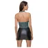 Cottelli - glänzendes Spitzenkleid mit Schnürung (schwarz-grün)