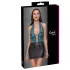 Cottelli - glänzendes Spitzenkleid mit Schnürung (schwarz-grün) - XL