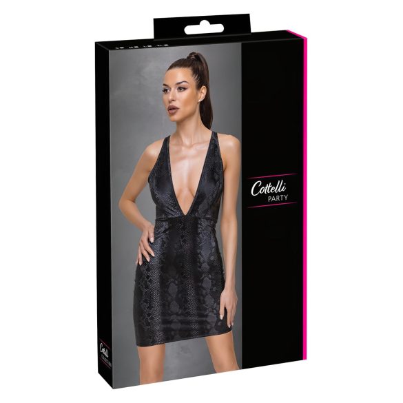 Cottelli Party - Schlangenhaut-Muster Kleid (schwarz) - M