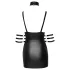 Cottelli Bondage - glänzendes Minikleid mit Halsband (schwarz) - XL