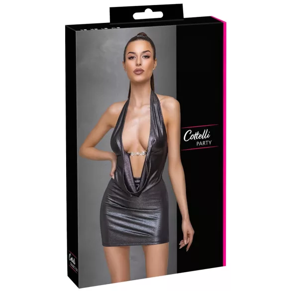 Cottelli Party - Neckholder-Kleid (silber) - L
