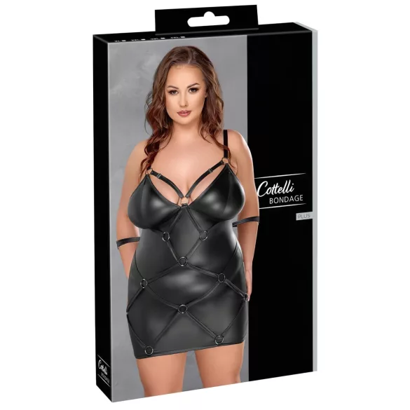 Cottelli Plus Size - Kleid mit Fesseln (schwarz)