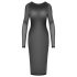 Cottelli Party - Transparenz-Kleid mit Reißverschluss (schwarz) - L