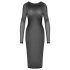 Cottelli Party - Transparenz-Kleid mit Reißverschluss (schwarz) - L