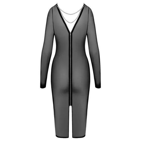 Cottelli Party - Transparenz-Kleid mit Reißverschluss (schwarz) - L