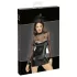 Noir - Transparentes Glanzkleid mit Oberteil (Schwarz)