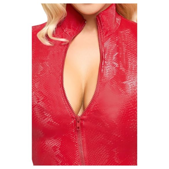 Cottelli - Schlangenhaut-Minikleid (rot) - L