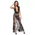 Noir - Transparenter Maxikleid mit Blumenmuster (Schwarz) - L