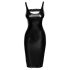 Noir - Geschnittenes Kunstlederkleid (Schwarz) - M