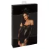 Noir - Glänzendes Kleid mit Spitzeneinsatz (schwarz) - M