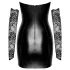 Noir - Glänzendes Kleid mit Spitzeneinsatz (schwarz) - M