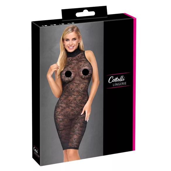 Cottelli - knielanges Spitzenkleid (schwarz) - L