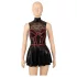 Cottelli - Korsagenförmiges Minikleid aus Spitze (schwarz) - M