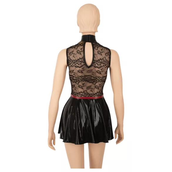 Cottelli - Korsagenförmiges Minikleid aus Spitze (schwarz) - M