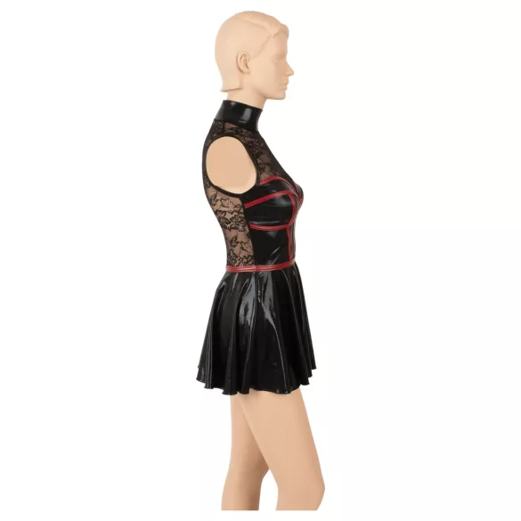 Cottelli - Korsagenförmiges Minikleid aus Spitze (schwarz) - M