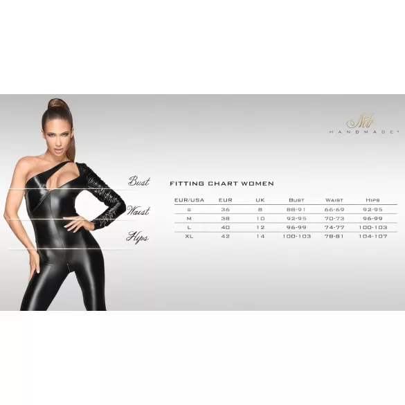 Noir - lange, glänzende Leggings (Schwarz)