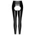 Noir - Glänzende Leggings mit offenem Design (Schwarz)