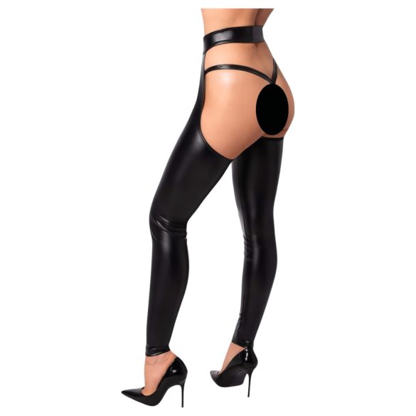 Noir - Glänzende Strumpfhose - Chaps (Schwarz) - M