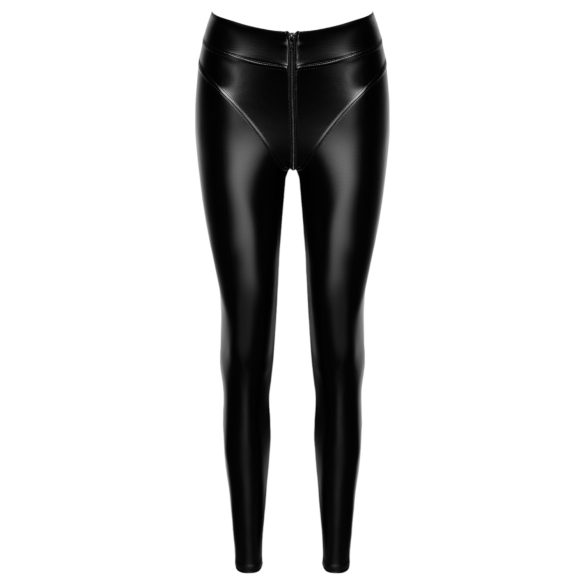 Noir - glänzende lange Hose (schwarz) - M