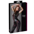 Cottelli - kurzärmeliger glänzender Overall (schwarz) - L