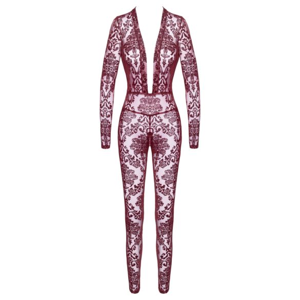 Noir Kink Royal - transparente Catsuit (Rot) - M