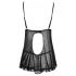 Cottelli - Luftiges, gerüschtes Babydoll (schwarz)