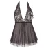 Cottelli Plus Size - Luftiger, Spitzen-Babydoll (schwarz) - 4XL