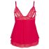 Cottelli Plus Size - Spitzen Babydoll (Rot) - 2XL