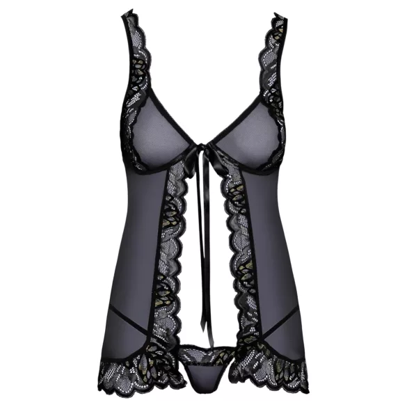 Kissable - offenes Babydoll (schwarz)