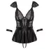 Cottelli Bondage - Spitzen Minikleid mit Handschellen (schwarz) - M