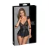 Cottelli Bondage - Spitzen Minikleid mit Handschellen (schwarz) - L