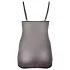 Cottelli Plus Size - Spitzen-Negligé transparent (schwarz) - 2XL