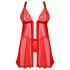 Obsessive Elianes - Spitzen-Babydoll-Set (rot)