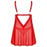 Obsessive Elianes - Spitzen-Babydoll-Set (rot)