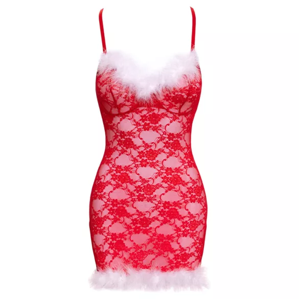 Cottelli - weihnachtliches Minikleid (rot) - L/XL
