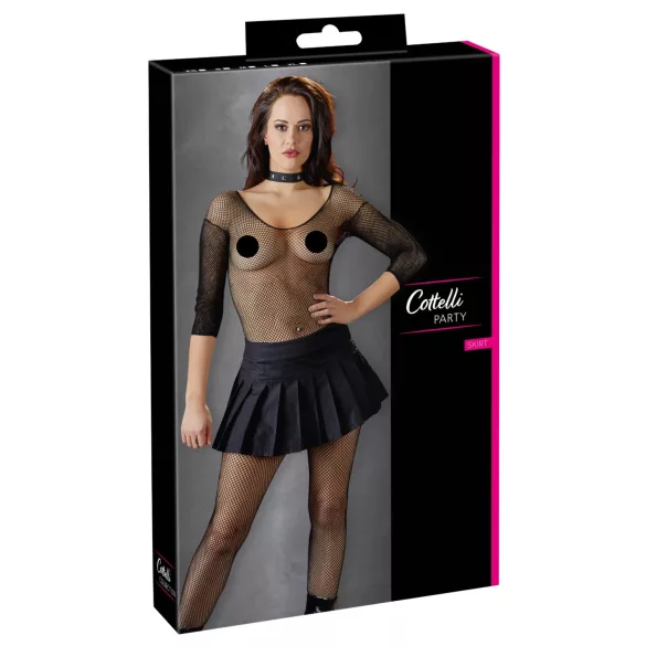 Cottelli - Gefalteter Minirock (schwarz) - L
