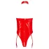 Black Level - Offener Halsketten-Body (Rot) - M