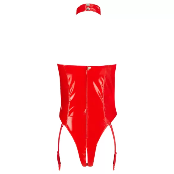 Black Level - Offener Halsketten-Body (Rot) - L