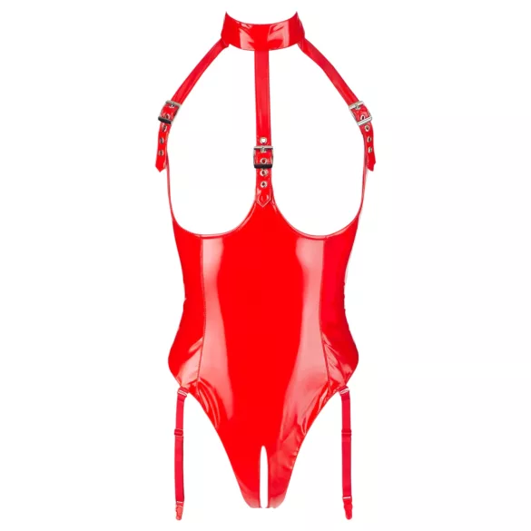 Black Level - Offener Halsketten-Body (Rot) - L