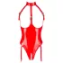 Black Level - Offener Halsketten-Body (Rot) - L