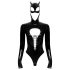 Black Velvet - Langarm Batwoman Body (schwarz) - L