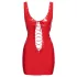 Black Level - Lack-Minidress mit Schnürung (Rot)