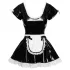 Black Level - Lack-Stubenmädchenkleid (schwarz) - M