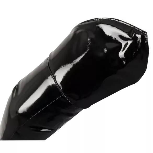 Black Level - extra lange Lackhandschuhe (schwarz) - M