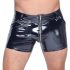 Black Level - Herren Lack-Shorts mit Seitentaschen (schwarz) - L