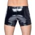 Black Level - Herren Lack-Shorts mit Seitentaschen (schwarz) - L